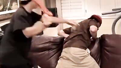 Skater gay dude is spanked while sucking boyfriend's hard cock