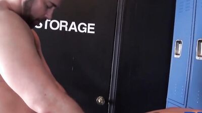 Beau Reed is fucked by a chubby guy in the locker room