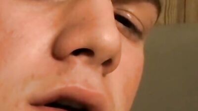 Bryce Corbin is smoking a cigar while polishing his cock
