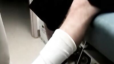 College dudes are enjoying is some foot fetish in this video