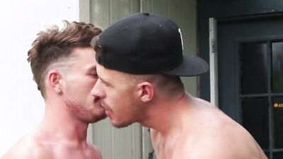 Brent Corrigan & J.j. Knight are having sex in the backyard