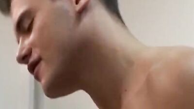 Cute college guys are having fun in their 3some action