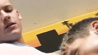 Two high school gay fellows are barebacking in this video