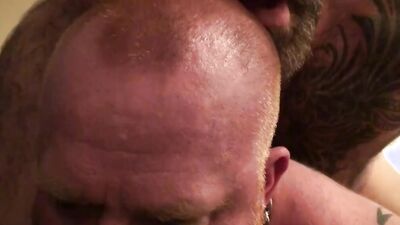 Two horny bears are having sex in their new apartment