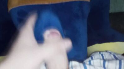 Amateur perverted fellow is rubbing his dick on a shark toy