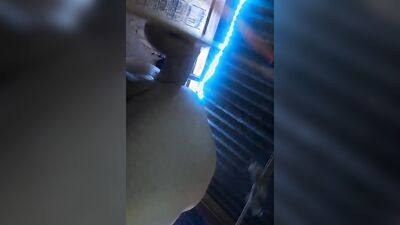 Close-up video of dude getting his ass nailed with a dildo