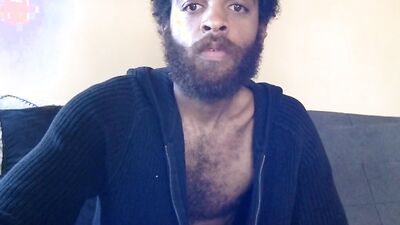 Hairy guy eats a watermelon wearing nothing but sexy robes