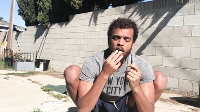 Shirtless Doing Yoga Outside in Public