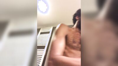Horny Rock Mercury is filming himself naked inside the bathroom