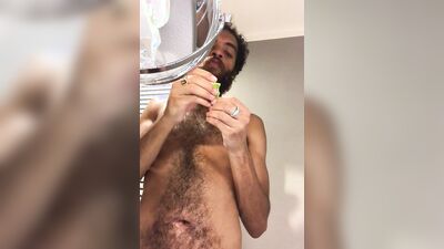 Horny Rock Mercury is filming himself naked inside the bathroom