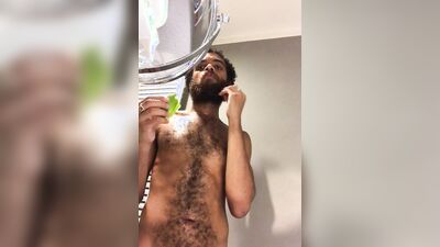 Horny Rock Mercury is filming himself naked inside the bathroom