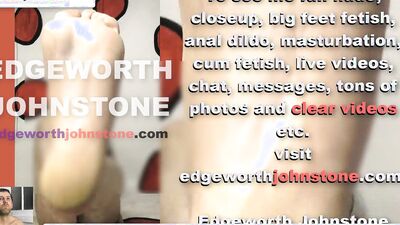 Amateur gay bloke is flashing his feet in front of the camera