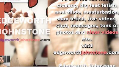 Amateur gay bloke is flashing his feet in front of the camera