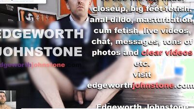 EDGEWORTH JOHNSTONE Big Feet Closeup CENSORED Businessman male foot fetish PART 2 business suit
