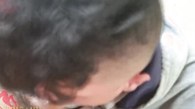 Cock hungry teen gives mate a bj in this close-up video