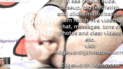 EDGEWORTH JOHNSTONE anal dildo deep in my tight gay asshole CENSORED man in tights and black thong