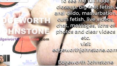 EDGEWORTH JOHNSTONE anal dildo deep in my tight gay asshole CENSORED man in tights and black thong