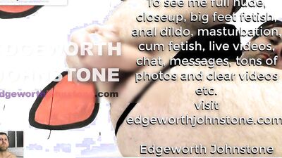 EDGEWORTH JOHNSTONE anal dildo deep in my tight gay asshole CENSORED man in tights and black thong