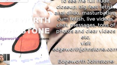 EDGEWORTH JOHNSTONE anal dildo deep in my tight gay asshole CENSORED man in tights and black thong