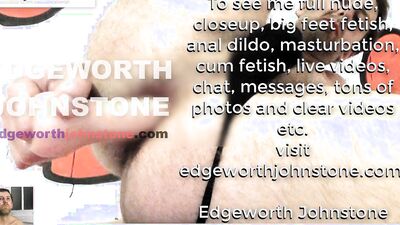 EDGEWORTH JOHNSTONE anal dildo deep in my tight gay asshole CENSORED man in tights and black thong