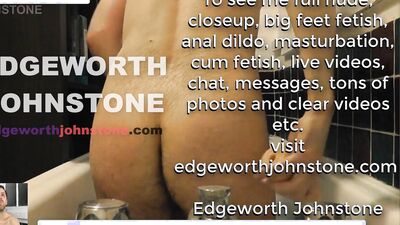 EDGEWORTH JOHNSTONE Bath time anal dildo - Bathtub gay ass fucking and sucking fake cock - hot guy