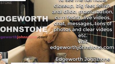 EDGEWORTH JOHNSTONE Bath time anal dildo - Bathtub gay ass fucking and sucking fake cock - hot guy