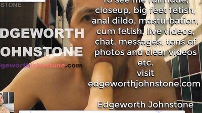 EDGEWORTH JOHNSTONE Bath time anal dildo - Bathtub gay ass fucking and sucking fake cock - hot guy