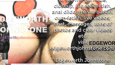 Amateur femboy is stroking his pecker in front of the camera