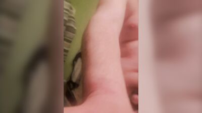 Horny chubby lad is playing with his ass and dick under the shower