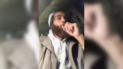 Bearded guy Rock Mercury is talking with his fans on webcam show