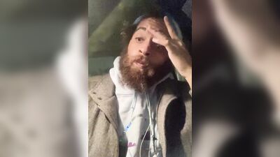 Bearded guy Rock Mercury is talking with his fans on webcam show