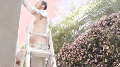NextDoorBuddies Twink Takes Raw Advantage of Handyman's Big Boner