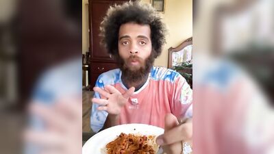Plant Based Pasta Bolognes from Trader Joes with Rock Mercury