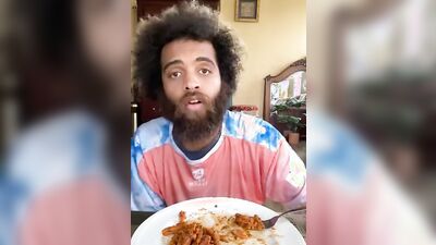 Plant Based Pasta Bolognes from Trader Joes with Rock Mercury