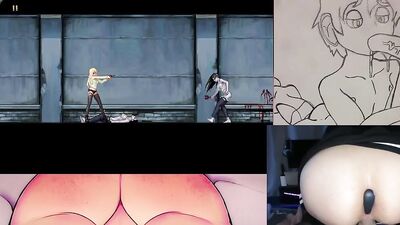 Naughty dude teases with his perfect ass while playing porn games