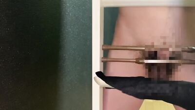 Kinky guy tortures hic cock in this censored homemade video