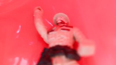 Horny guy grabs his limp dick and plays with himself in the morning