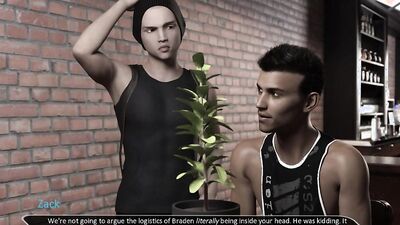 Handsome young studs go down and dirty in a 3D porn game