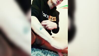 Scottish bwc edging, fleshlight fucking and huge cum load