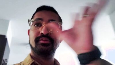 Nerdy girl fucks his horny roommate after eating his butthole