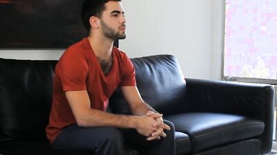 Hairy ass is filled with a hard cock at this gay porn casting
