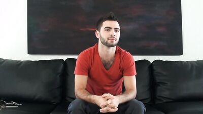 Hairy ass is filled with a hard cock at this gay porn casting