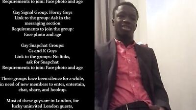 Black lad gets horny and grabs his hard pecker to jerk off