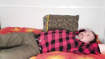 Hot and hairy vlogger takes his clothes off to masturbate solo