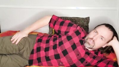 Hot and hairy vlogger takes his clothes off to masturbate solo