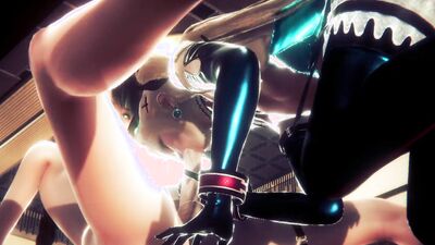 3D cartoon shows a horny shemale getting fucked to the balls