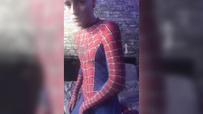 Gay Spider-Man twink wank