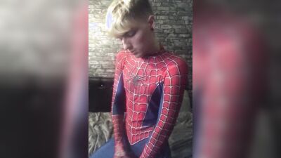 Gay Spider-Man twink wank