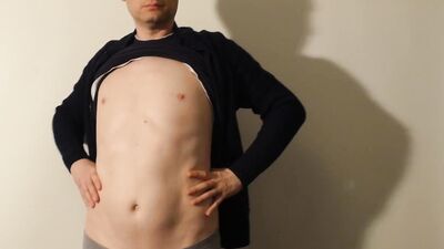 Naughty guy gets naked in front of his webcam and jerks off