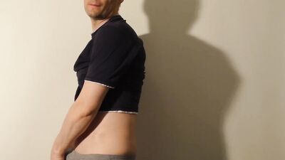 Naughty guy gets naked in front of his webcam and jerks off